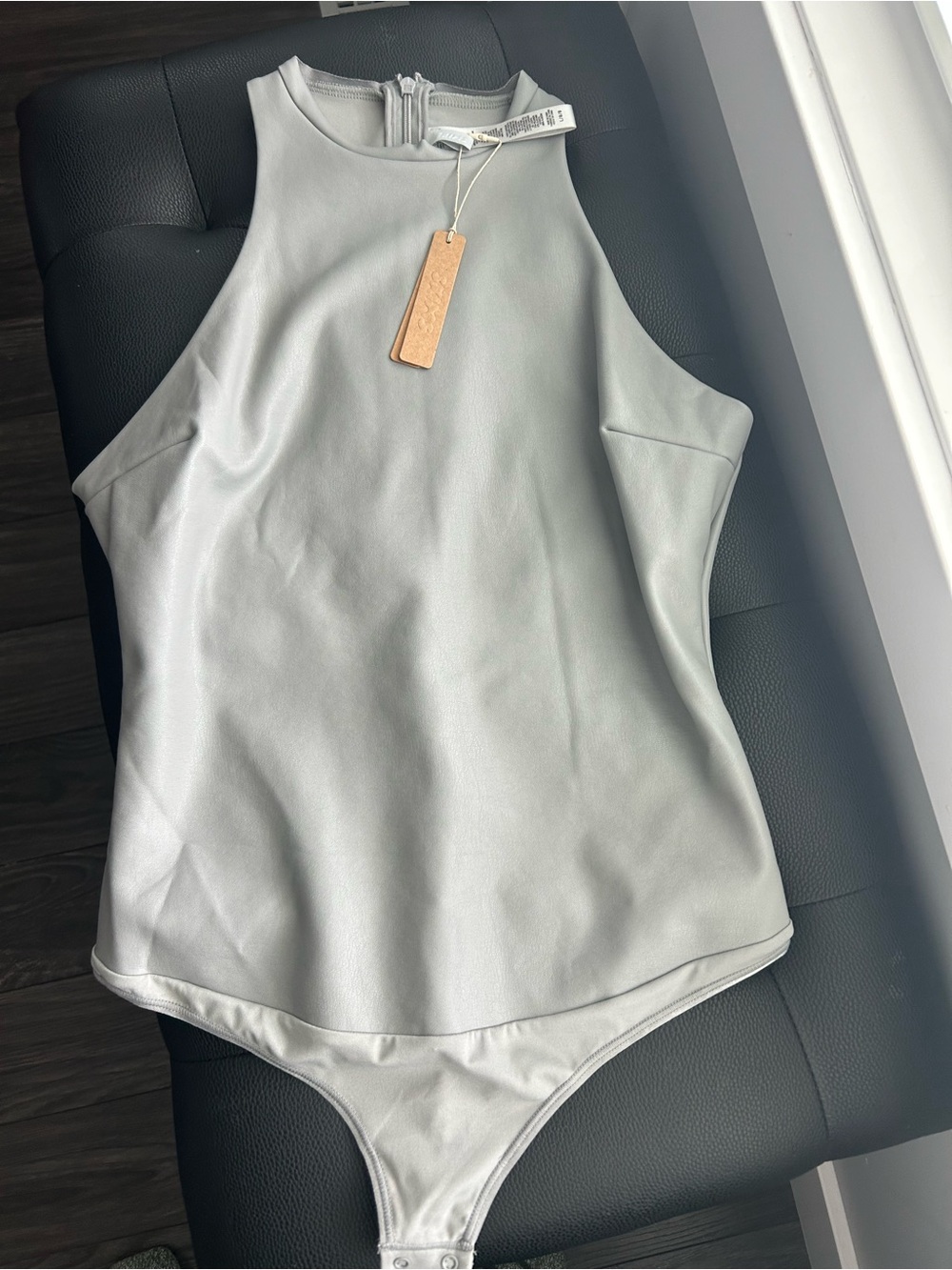 Skims faux leather bodysuit- size large